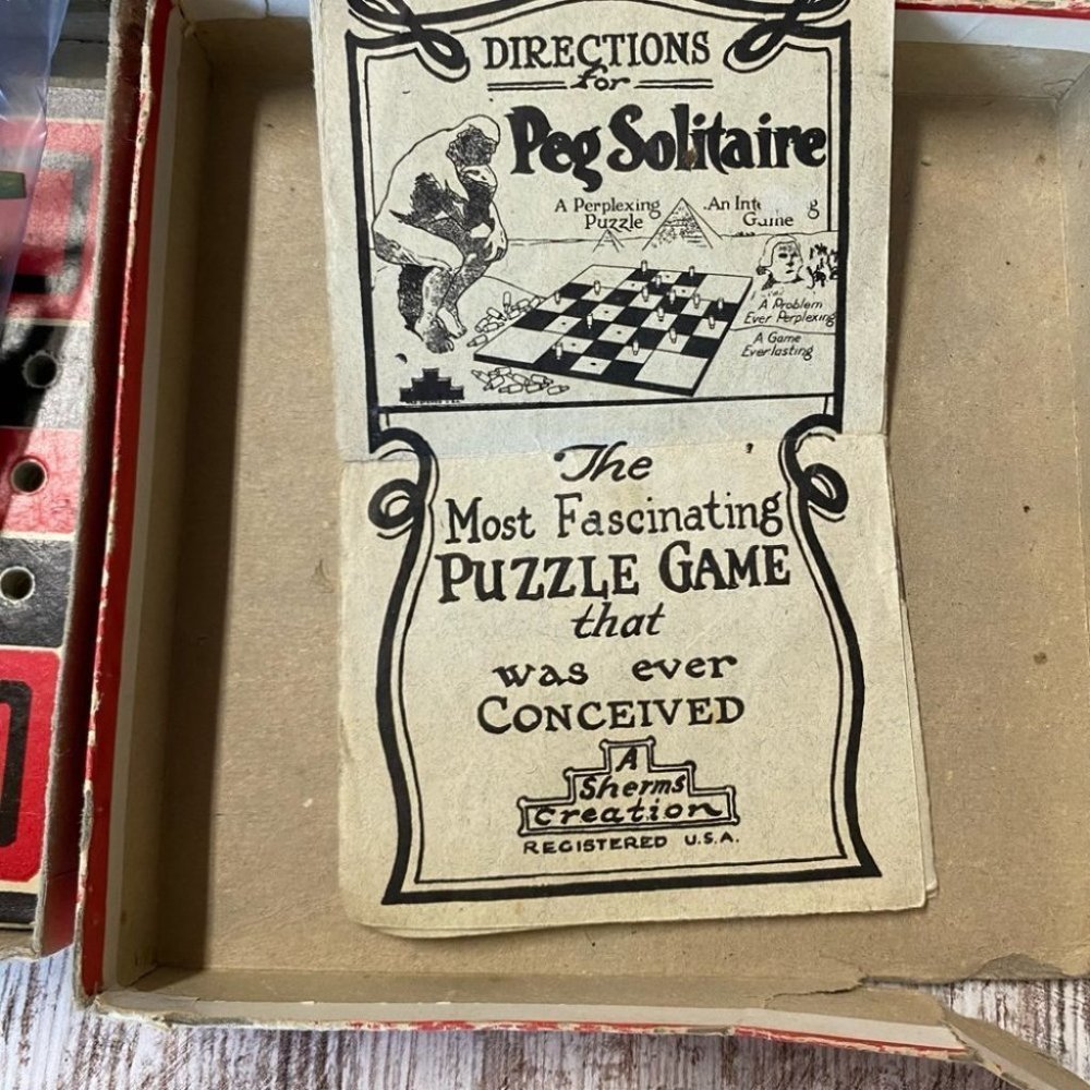 Vintage Peg Solitaire Game - Picture 5 of 12